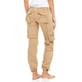 thumbnail image 2 of Juicy Trendz Women's Casual Cargo Jogger Pants & Trouser with Multi-Pockets, Elastic Waist, for Hiking & Outdoor Workwear Khaki L, 2 of 6