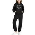 thumbnail image 2 of NAISIBABY Girls Hoodie and Sweatpants Set, Long Sleeve Pullover Sweatshirt with Jogger Pants Fall Winter Casual Outfit 2-Piece Black 4T, 2 of 6