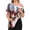 Light Blue, variant on Post Shoulder Surgery Shirts for Women Tear Away Short Sleeve Zipper Shoulder Tops Full Open Side Snap Hospital Post Surgery Clothing