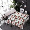 thumbnail image 4 of Red Truck Christmas Throw Blankets, Merry Xmas Snowman Tree Farmhouse Soft Fleece Blanket Decorative for Home Sofa Couch Chair Living Bedroom,50x60 inches, Winter, 4 of 6