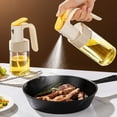 thumbnail image 1 of Pulverizador de aceite de 250 ml para dispensador de aceite de vidrio | Atomizador de niebla fina para cocinar, barbacoa, freidoras de aire | Salida ajustable, tapón a prueba de fugas, spray, 1 of 6