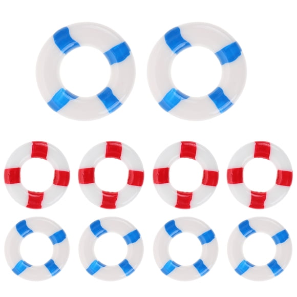 EeaseMX 10 piezas de micropaisaje para decoración de anillos de natación, salvavidas, estilo mediterráneo, náutico.
