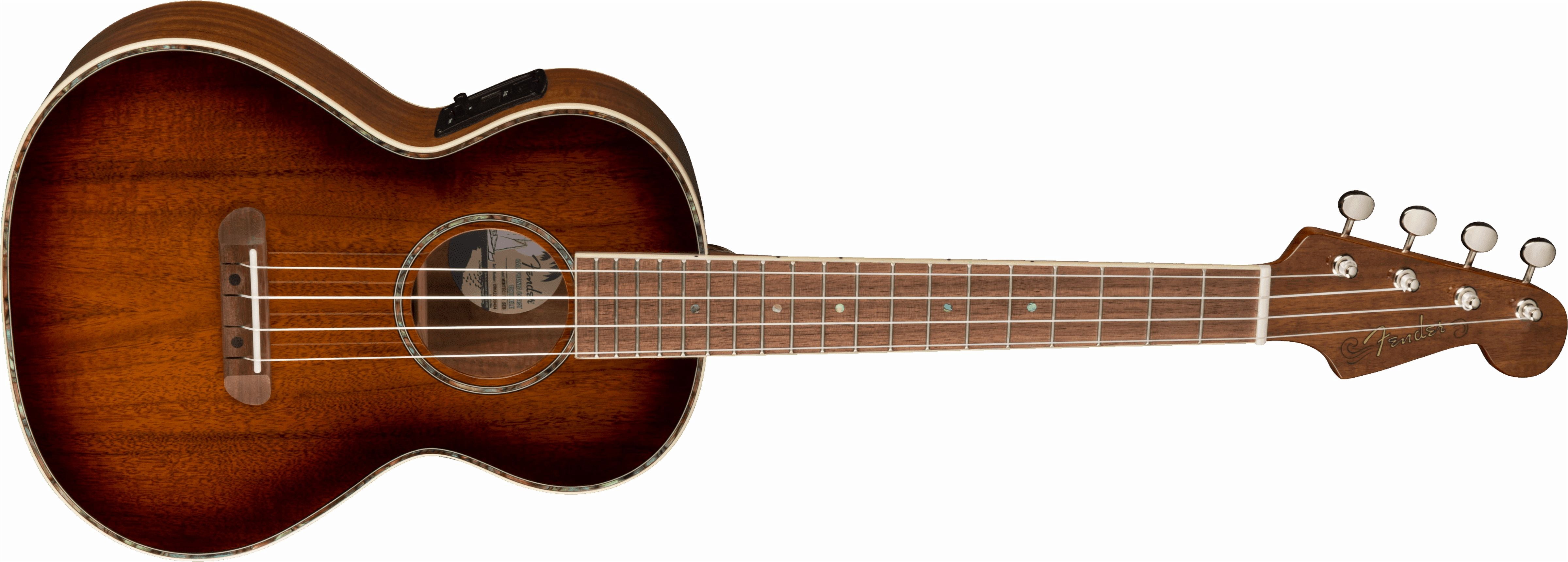 Fender Montecito Koa Acoustic-Electric Tenor Ukulele, Shaded Edge Burst