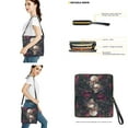 thumbnail image 3 of ZUXONGSY Skull Rose Print Bucket Purse and Wallet Set for Women Lady Multipurpose Crossbody Handbag with Leather Wallet Fashion Bucket Bag Tote Purse Set for Workout, 3 of 4
