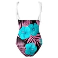 thumbnail image 4 of WILLBEST Robe Corset pour Femmes Formelle Femmes Col en V Maillot de Bain Imprimé Fleur Jupe Tablier Ensembles Bikini, 4 of 5