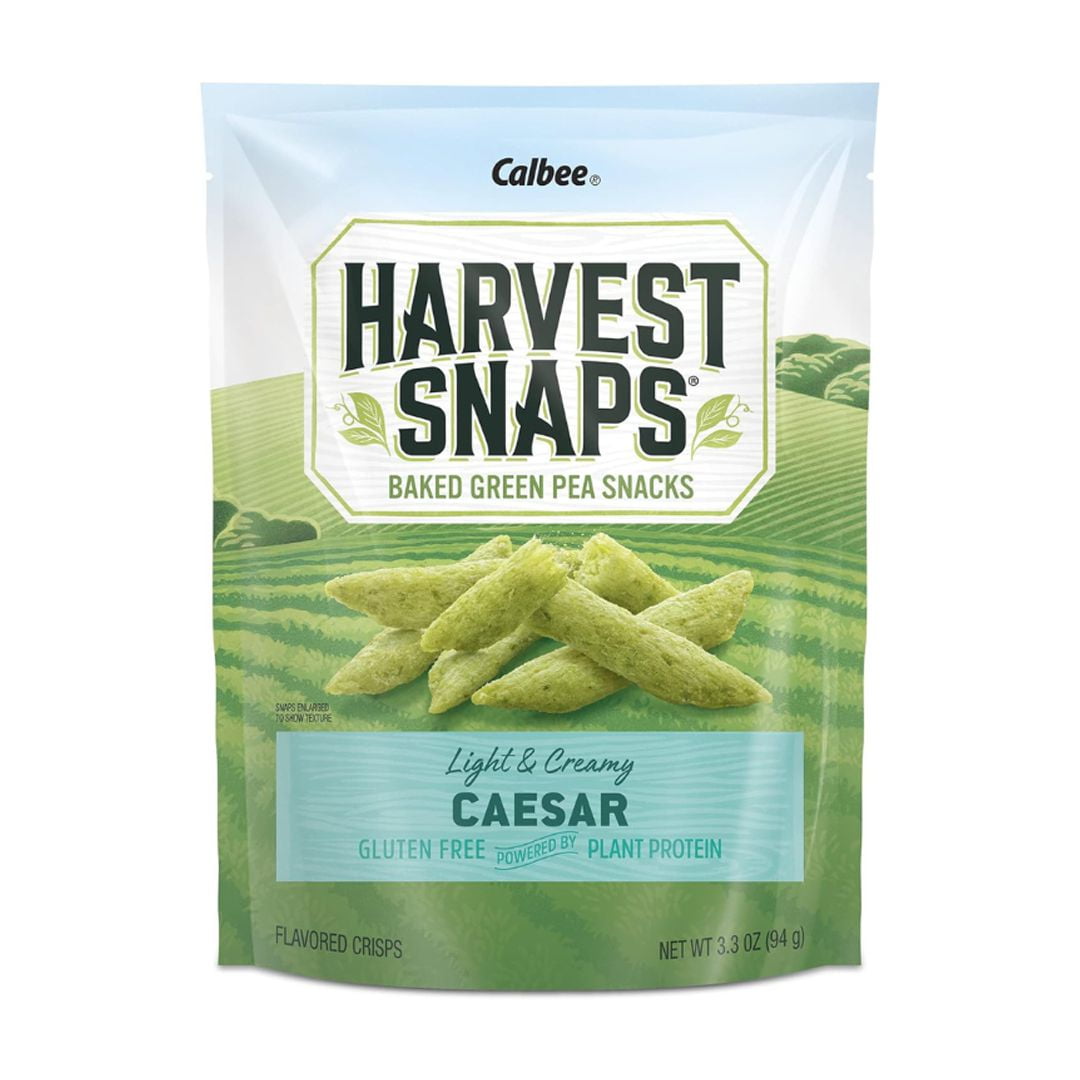 Variety Pack Harvest Snaps Veggie Chips - Caesar, Lightly Salted, Mango Chili Lime, White Cheddar - 4 Pack - Crunchy, Healthy Snack Option - Gluten-Free, Non-GMO