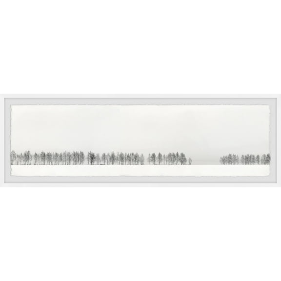 Marmont Hill Cover in White Framed Wall Art, 10" x 30"