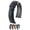 Black Band / Silver Buckle, variant on HIRSCH Camelgrain Hypoallergenic Leather Watch Strap - Black Band / Gold Buckle - M - 9mm