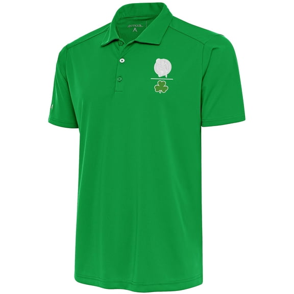 Men's Antigua Kelly Green Boston Celtics Shamrock Tribute Polo