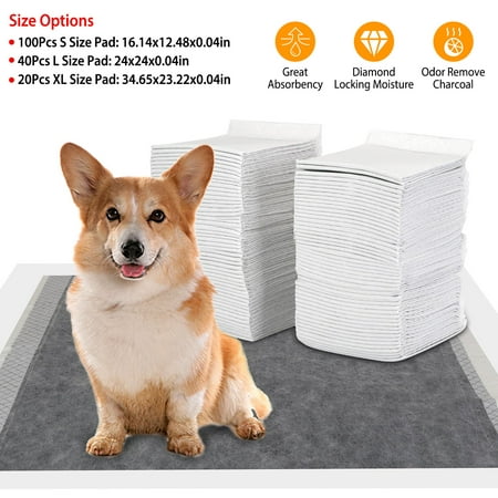 iMounTEK 100Pcs Dog Pee Training Pads with Super Lock Water & Dry Quickly Pet Pee Wee Poo Toilet Mats Disposable Pet Training Pads for Training, Whelping, Housebreaking, Incontinence(S)