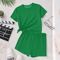 thumbnail image 7 of WRKEKC Girls 2 piece Outfits Printed Round Neck Short Sleeve T-Shirt and Casual Shorts Set for 3-15 Years, 7 of 7