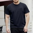 thumbnail image 2 of yillto Big and Tall Shirts for Mens Cotton Short Sleeve Loose Tshirts Summer Crew Neck Breathable Causal Tee, 2 of 6