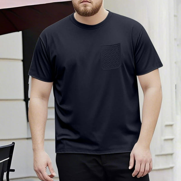 pstuiky camisetas de hombre, Camiseta informal de verano de manga corta para hombre, holgada, con cuello redondo camisetas de hombre xxl