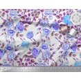 thumbnail image 3 of Soimoi Poly Georgette Fabric Leaves & Rose Flower Print Sewing Fabric Yard 52 Inch Wide, 3 of 3
