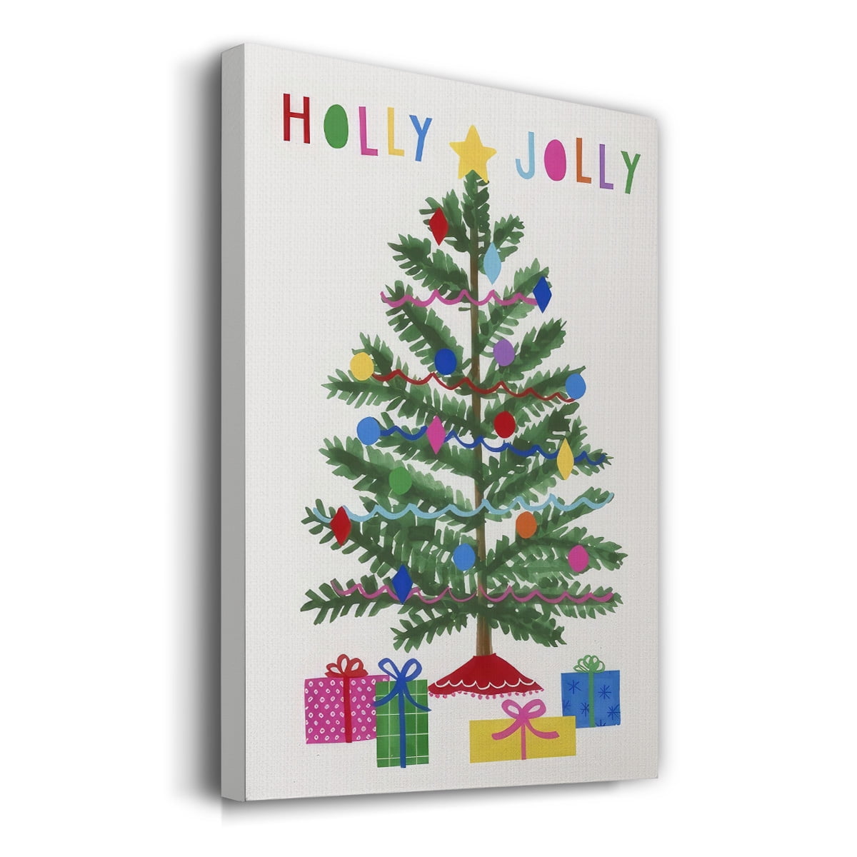 Colorful Christmas Collection B- Gallery Wrapped Canvas
