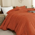 thumbnail image 6 of ANGENIA King Comforter Set Burnt Orange, 3 Pieces Terracotta Fall Bedding Comforters Sets for King Size Bed, Rust Tufted Lightweight Fluffy Boho Bed Set(104"x90" Comforter & 2 Pillowcases), 6 of 7