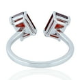 thumbnail image 3 of Prong Set 925 Sterling Silver Garnet Gemstone Between The Finger Ring Jewelry, 3 of 3
