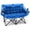 Blue Plaid Extra Thick, variant on Double Camping Chairs for Adults, Outdoor Heavy Duty Padded Loveseat, Oversized Folding Camping Couch with Cup Holder and Carrying Bag, Blue Plaid