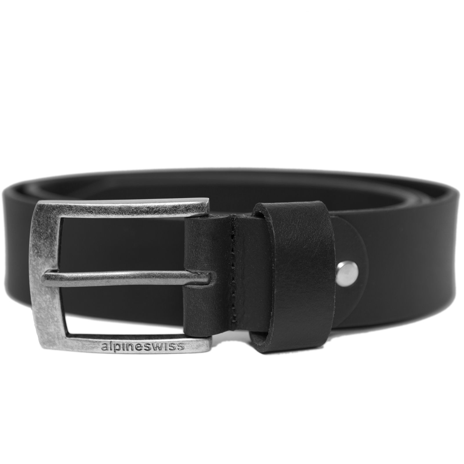 Alpine Swiss Mens Belt Genuine Leather Slim 1.25” Casual Jean Belt Dakota Buckle - image 5 of 6