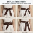 thumbnail image 2 of Lsupdaol Womens PU Leather Obi Wrap Waist Sash Tie Belt Coffee, 2 of 5