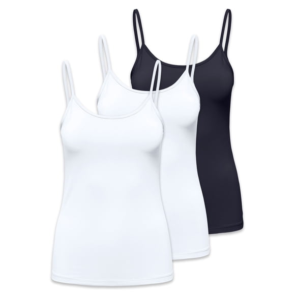 ONLY Top de tirantes finos para mujer paquete de 3 - ONLEA NEW SINGLET JRS, camiseta interior, elástica 2xBlanco/Azul S (Small)