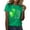 Green, variant on Aayomet St Patrick's Day Tops For Women Women's Short-Sleeve Swing Scoopneck T-Shirt,Green XXL