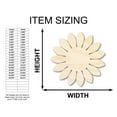 thumbnail image 2 of Unfinished Wood Sunflower Shape - Craft - up to 46" 20" / 1/4", 2 of 5