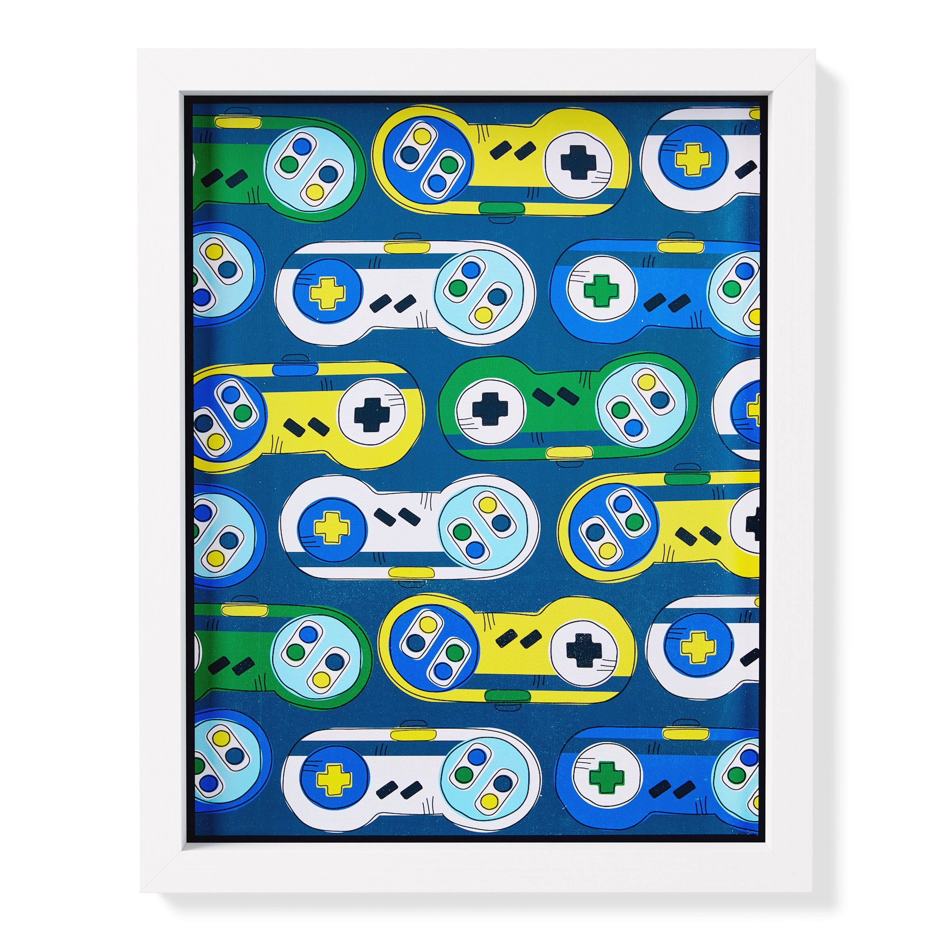 Mainstays Kids Gamer 3-Piece Framed Wall Art Set