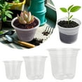 thumbnail image 3 of Petit Pot de Semis en Plastique Transparent, Matériau pour Animaux, Durable Réutilisable, Trous de Drainage, pour Succulentes/semences, Intérieur/extérieur, 3 of 5