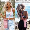 thumbnail image 3 of HLONK Half Gallon Water Bottle with Sleeve & Strap 64 OZ Water Bottle Motivational with Straw & Time Marker to Drink Leakproof Tritan BPA Free Workout Gym Sport Water Jug Women Men with N, 3 of 9