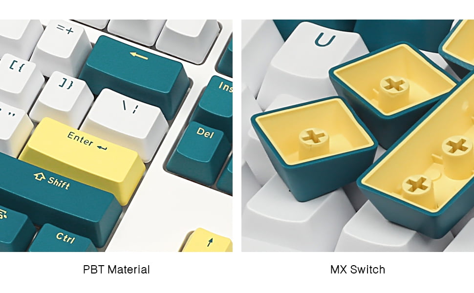 Hyssop PBT Keycaps Doubleshot Keycaps OEM Profile Cherry MX for 108/87/84/68/61 MX Switches Mechanical Keyboard
