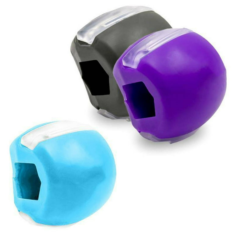 3pcs Jaw Exercisers Silicone Jaw Muscle Strength Trainers Portable Jawline  Training Balls 