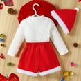 thumbnail image 4 of Xyant Christmas Toddler Baby Girl Outfit Fall Winter Dress Knit Ribbed Sweatshirt Tops and Button Fashion Skirts Set (Red,18-24 Months), 4 of 7