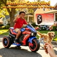 thumbnail image 3 of 12V Electric Motorcycle for Kids 3-6 Years Old, 4 MPH Battery Powered Motorcycle with Remote Control, LED Lights, Bluetooth Music, 3 of 7
