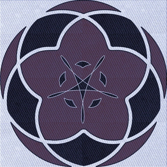 Ahgly Company Indoor Square Patterned Deep Purple Area Rugs, 8' Square