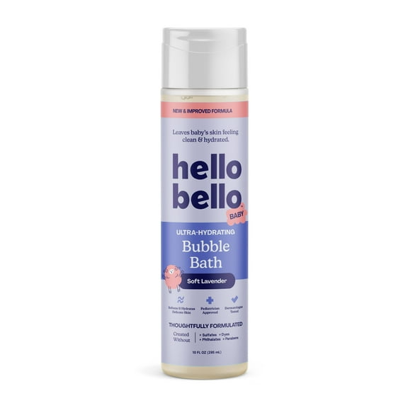 Hello Bello Ultra-Hydrating Baby Bubble Bath, Soft Lavender, 10oz Bottle