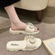 thumbnail image 1 of Sandalias casuales antideslizantes resistentes al desgaste con suela suave para exteriores a juego de moda de verano para mujer, 1 of 4