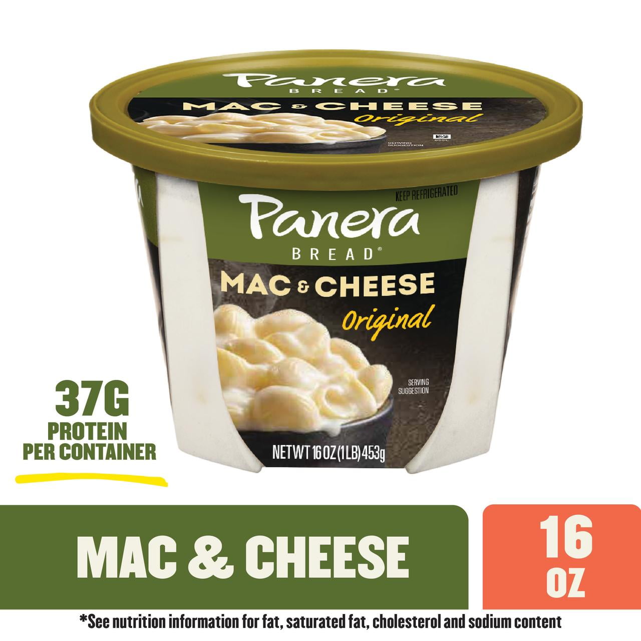 Panera Bread Vegetarian Ready-to-Heat Mac & Cheese, 16 oz Cup (Refrigerated)