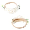 thumbnail image 6 of Baby Girl Floral Headbands- 3pcs Nylon Headband Handmade Flower Crown Elastic Hairband Newborn Toddler Hair Accessories Gifts for Girls, 6 of 6