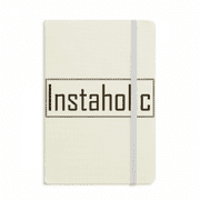 Stylish Word Instaholic Notebook Official Fabric Hard Cover Classic Journal Diary