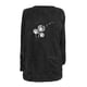 thumbnail image 2 of Gibobby udadera sin capucha y ocio para mujer Forro polar de felpa con bolsillo y manga larga con cuello Rojoondo y estampado navideño (Negro, XL), 2 of 4