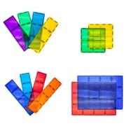 PicassoTiles Large Magnetic Tiles Building Blocks for Kids - 12PCS STEM Construction Educational Toy