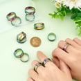 thumbnail image 3 of Blank Core Ring Titanium Steel Grooved Finger Ring Round Empty Blank Ring for Inlay Resin Ring Handmade Ring Jewelry Making Gift for DIY Rainbow Color, 3 of 9