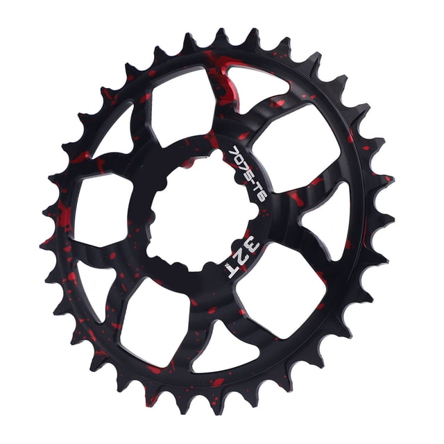 Bike Chainring, 32T Mountain Bike Chainring Direct Mount Narrow Wide Chainring, GXP Positive and Negative Tooth Disc Chainring