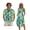 Blue Green Palm Trees, variant on Cute Cats Print Matching Sets for Beach Vacation Men's Hawaiian Shirt & Women's Sleeveless Midi Dress Hawaiian Matched Couples Summer Outfits, 3XL