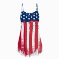 thumbnail image 3 of OAVQHLG3B Womens Dresses Sun Dresses Women Summer Casual 4th of July Outfits American flag Independence Casual Sleeveless Loose V-neck Summer Print Dress, 3 of 5