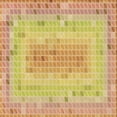 thumbnail image 1 of Ahgly Company Indoor Square Patterned Chrome Gold Yellow Area Rugs, 6' Square, 1 of 6