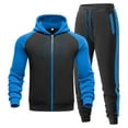 thumbnail image 4 of Gamivast Men's Athletic Tracksuit Full Zip Hooded Jacket and Sweatpants Contrast Raglan Sleeve Set for Gym Running Workout Training Sportswear Outfit, 4 of 7