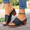 thumbnail image 6 of Npasoilc High Chunky Heel Fish Mouth Sandals for Women,Strappy Metal Buckle Open Toe Summer Beach Slippers with Arch Support Non-Slip Breathable Cushioned for Vacation, 6 of 9