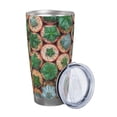 thumbnail image 2 of Easygdp Cactus 4 20oz Stainless Steel Vacuum Insulated Double Wall Travel Tumbler, Durable Insulated Coffee Mug with Spillproof Lid-Straw Three-piece Set, 2 of 8